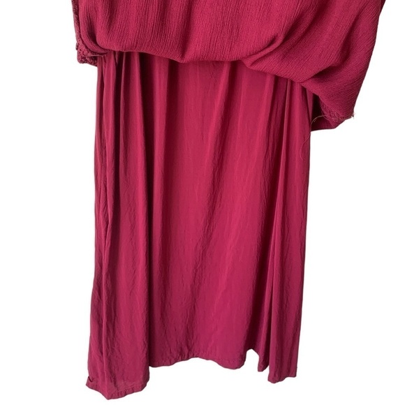 Harlow Boho Crochet Lined Sleeveless Swing Top Burgundy Women's Size Large - Picture 6 of 8